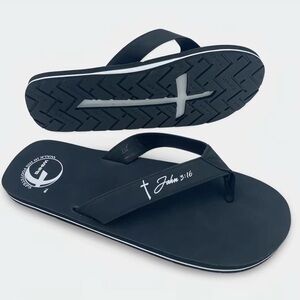 Men's Cross Bottom Sandals | Slip-On Flat Sandals. Size 11